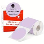 Thermische labels, LILA  ROND 50mm Stickers Labels Thermal voor diverse printers/ rol 140 labels M11