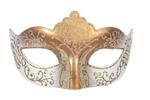 Venetiaans Oogmasker Wit Goud Glitter