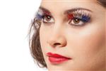 Rood Wit Blauwe Nep Wimpers Lametta