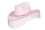 Cowboy Hoed Lichtroze Dames Franje Strass Steentjes