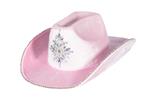 Cowboy Hoed Lichtroze Dames Strass Steentjes