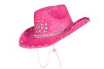 Cowboy Hoed Roze Dames Strass Steentjes