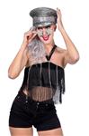 Festival Top Zwart Dames Franjes
