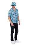 Hawaii Blouse Lichtblauw Heren