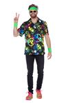 Hippie 60S Blouse Heren Neon