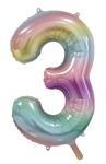3 Jaar Helium Ballon Regenboog Pastel Leeg 86cm