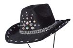 Cowboy Hoed Zwart Dames Strass Steentjes