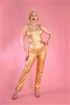 Rebel Love Clothing, Hollywood Lurex Jumpsuit in Gold.