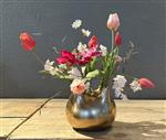 Tulpen vaas - diverse roze kunsttulpen - compleet