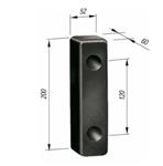 Anssems Stootblok rubber 200 x 52 x 60