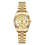 Luxe Elegant Horloge voor Dames - Modieus Kwarts Uurwerk Roestvrij Staal - Goud