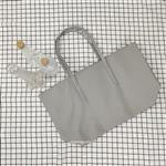Tote tas met grote capaciteit voor dames - Macaron kleuren waterdichte coating PVC handtas met rits