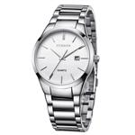 Mode eenvoudig horloge voor heren - Slanke roestvrijstalen band waterdicht voor heren Quartz Busines