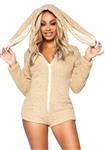 Konijnenpak Beige Dames Bodysuit Leg Avenue