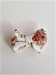 Haarklem  kleine Strik bloemen wit
