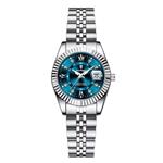 Luxury Elegant Watch for Women - 3ATM Waterproof Luminous Date Stainless Steel Quartz