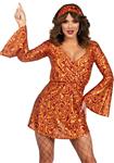 Disco 70S Jurk Dames Leg Avenue