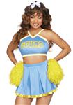 Cheerleader Pak Blauw Dames Leg Avenue