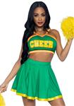 Cheerleader Pak Groen Dames Leg Avenue