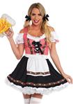 Rood Zwarte Dirndl Jurk Oktoberfest Dames Leg Avenue