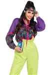 Neon 80S Trainingspak Fout Paars Groen Dames Leg Avenue