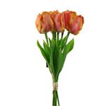 Tulp Tulpen Yellow Pink 33cm - Bundel van 5 stuks - Van het merk: PURE, Zijde Merk: PURE   Zijde Tul