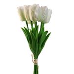 Tulp Tulpen CremeWit 33cm - Bundel van 7 stuks - Van het merk: PURE, Zijde Merk: PURE   Zijde Tulpen