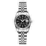 Luxury Elegant Watch for Women - 3ATM Waterproof Luminous Date Stainless Steel Quartz