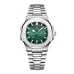 Luxe Zakelijk Horloge voor Heren - Waterdicht Kwarts Uurwerk Roestvrij Staal - Zilver Groen