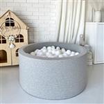 Ballenbad - Cotton- 90x40cm - Light Grey Excl ballen