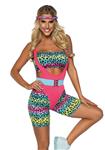 Neon 80S Kostuum Dames Bodysuit Leg Avenue