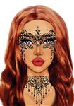 Zwarte Gezicht Stickers Masquerade Strass