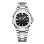 Luxury Square Business Watch - Waterproof Luminous Date Stainless Steel Quartz