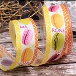 Lint Macarons - Taftrol 40mm x 20m - Frandole Macarons Ribbon Lint met draad