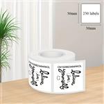 Thermische labels, WIT Vierkant 30*30mm Stickers Labels Thermal voor diverse printers/ rol 230 label