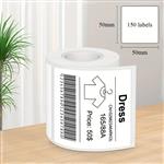 Thermische labels, WIT Vierkant 50*50mm Stickers Labels Thermal voor diverse printers/ rol 150 label