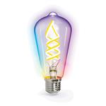 Kooldraadlamp E27 4.9W WiFi + Bluetooth RGB + CCT | Smartlamp ST64 - warmwit - daglichtwit - RGB LED