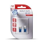 W5W autolamp 2 stuks | LED T10 blauw - 1 Watt - 24V DC