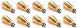 Kooldraadlamp - 10 stuks - E27 Edison ST64 - amber glas  | LED 4W=38W gloeilamp | FLAME filament 220