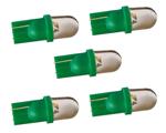 T10 autolamp 5 stuks | dashbordverlichting | groen | LED 12V DC