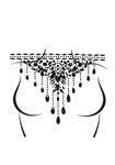 Zwarte Stickers Body Jewels Choker
