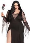 Morticia Jurk Dames Plus Size Leg Avenue