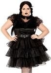 Raving Rebel Wednesday Jurk Dames Plus Size Leg Avenue
