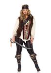 Kapitein Kostuum Dames Plus Size Leg Avenue
