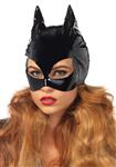 Kat Masker Zwart Vinyl