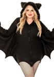 Vleermuis Jurk Zwart Dames Plus Size Leg Avenue