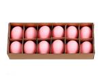 Kippeneieren Roze - Set van 12 Stuks - Echte Leeggeblazen Eieren voor Decoratie echte leeggeblazen e