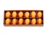 Kippeneieren Oranje - Set van 12 Stuks - Echte Leeggeblazen Eieren voor Decoratie echte leeggeblazen