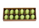 Kippeneieren Groen - Set van 12 Stuks - Echte Leeggeblazen Eieren voor Decoratie echte leeggeblazen 