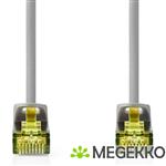 Cat 8.1 Netwerkkabel | S/FTP | RJ45 Male | RJ45 Male | 3.00 m | Rond | LSZH | Grijs | Label